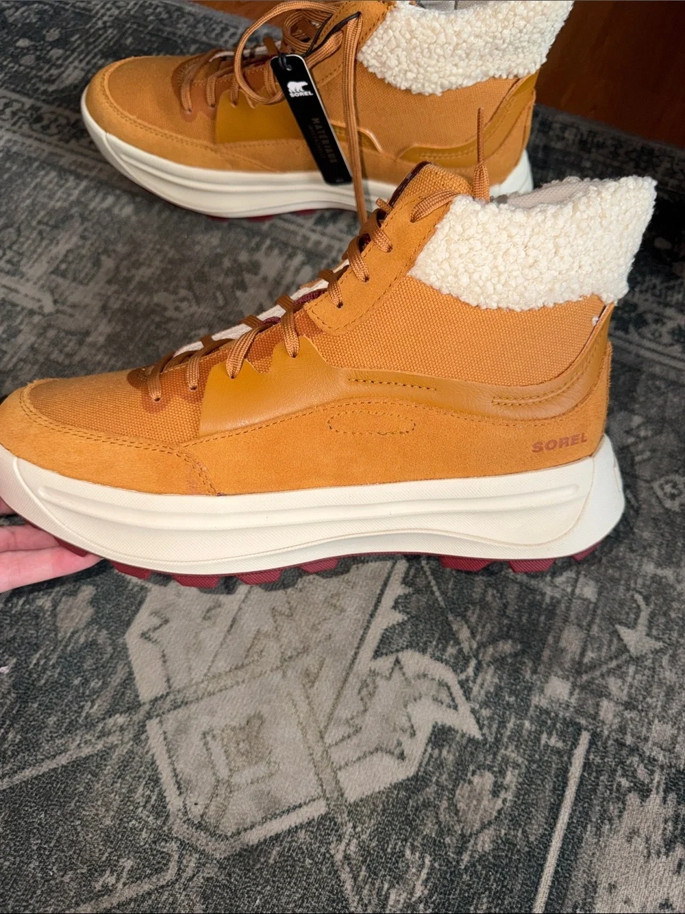 SOREL x CALIA Out N’ About™ 503 Mid Cozy - Canyon Gold, Bleached Ceramic size 10